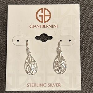 Giani Bernini Silver Filigree Teardrop Earrings